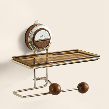 No-Drill Suction Paper Towel Holder – Stainless Steel with Press Bar
