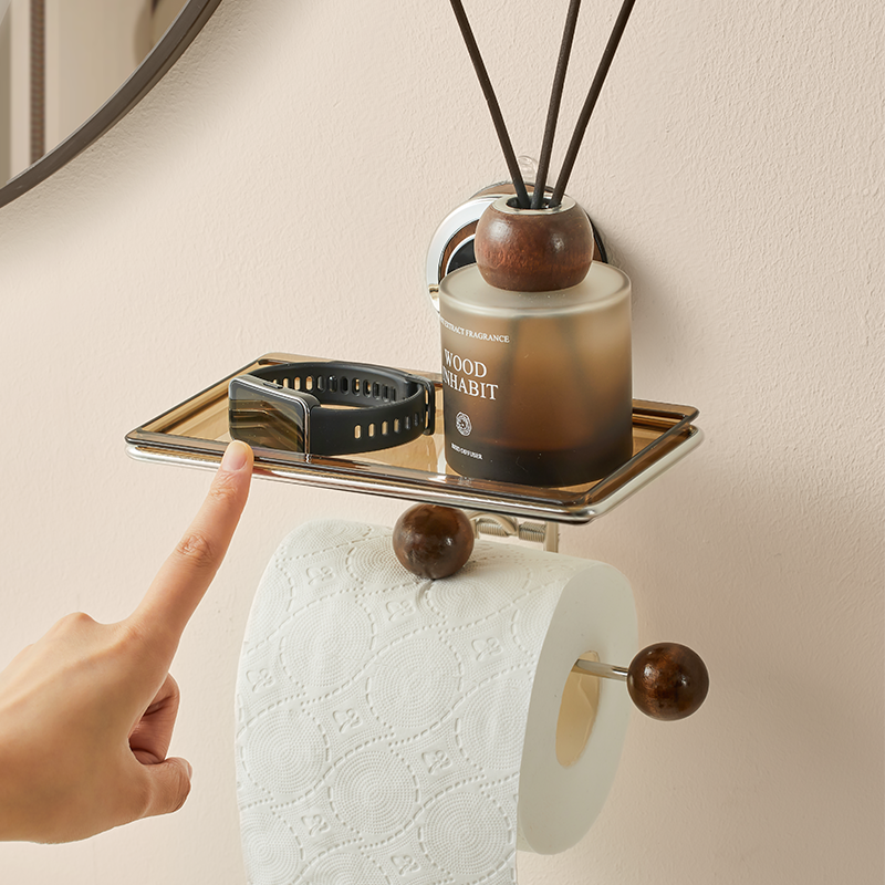 No-Drill Suction Paper Towel Holder – Stainless Steel with Press Bar