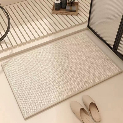 LinenGrip Linen Bathroom Mat – Non-Slip, Water-Absorbent