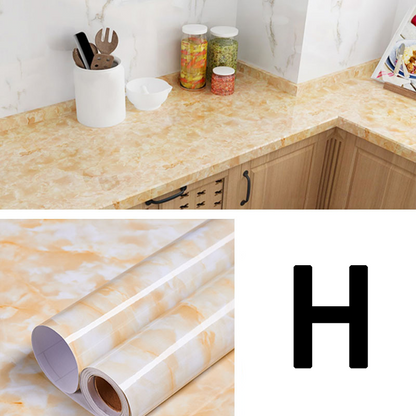 Oil-Resistant Marble Kitchen Stickers – Simple Installation, Long-Lasting