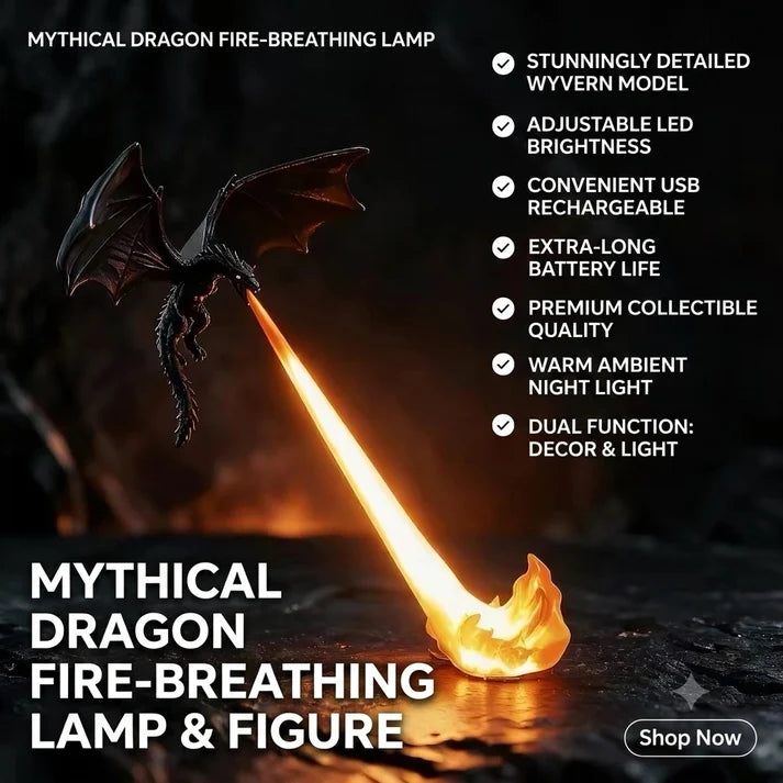 DragonFlare™ Fire-Breathing Dragon Night Light for Fantasy Lovers