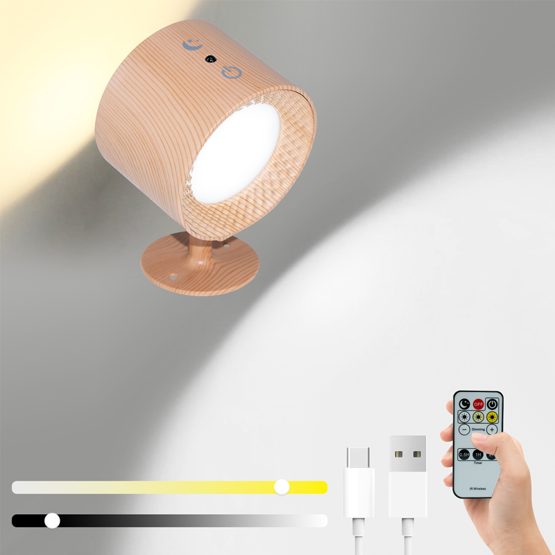 MagniGlow Remote Wall Lamp – 360° Rotation, Tri-Color Lighting