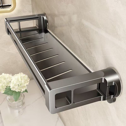 Hidden Suction Bathroom Shelf – Drill-Free, Durable Carbon Steel