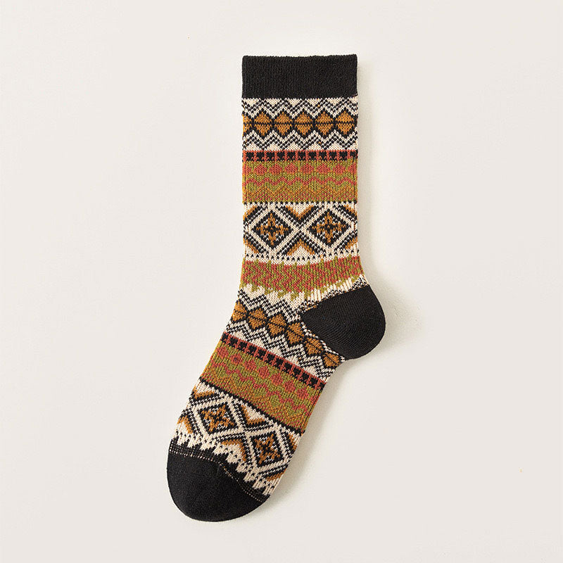 Bohemian Style Winter Socks: Soft & Skin-Friendly