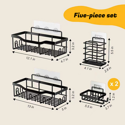 Bathroom Storage Set – No-Drill Installation & Strong Load Capacity
