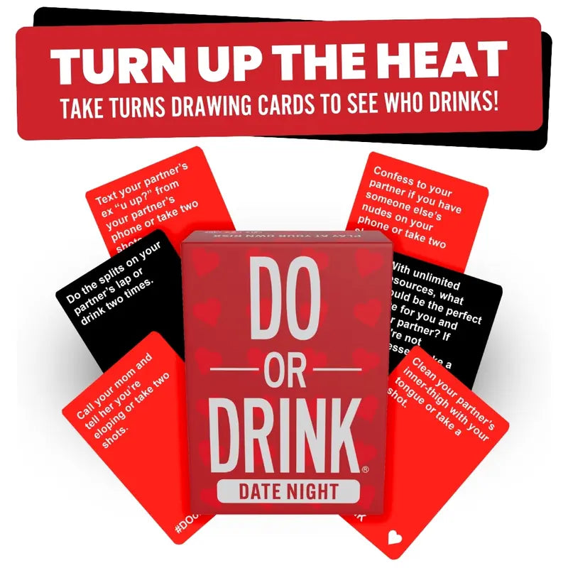 Do or Drink™ Date Night Card Game –– Fun Questions & Daring Challenges