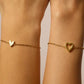 Loruvie 14K Gold Plated Adjustable Matching Bracelets