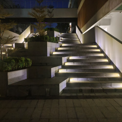 Outdoor Solar Stair Lights with Auto On/Off Sensor & Weatherproof Deck Lighting