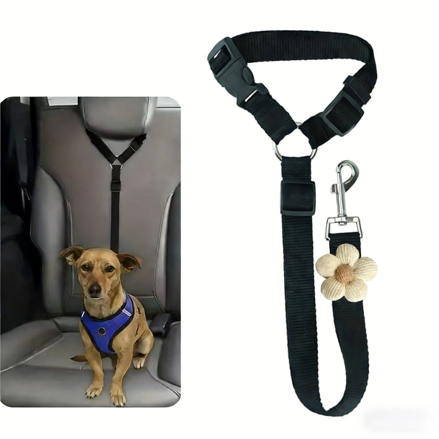 Adjustable Dog Car Safety Belt – Secure Pet Travel Leash