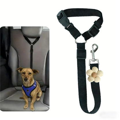 Adjustable Dog Car Safety Belt – Secure Pet Travel Leash