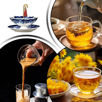 UmbraTea™ Ceramic Tea Strainer for Tea, Herbal Drinks & Coffee