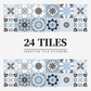 Vintage Waterproof Tile Stickers - Self-Adhesive, Easy to Clean