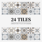 Vintage Waterproof Tile Stickers - Self-Adhesive, Easy to Clean