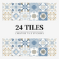 Vintage Waterproof Tile Stickers - Self-Adhesive, Easy to Clean