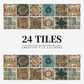Vintage Waterproof Tile Stickers - Self-Adhesive, Easy to Clean