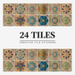 Vintage Waterproof Tile Stickers - Self-Adhesive, Easy to Clean