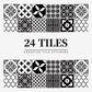 Vintage Waterproof Tile Stickers - Self-Adhesive, Easy to Clean