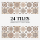 Vintage Waterproof Tile Stickers - Self-Adhesive, Easy to Clean