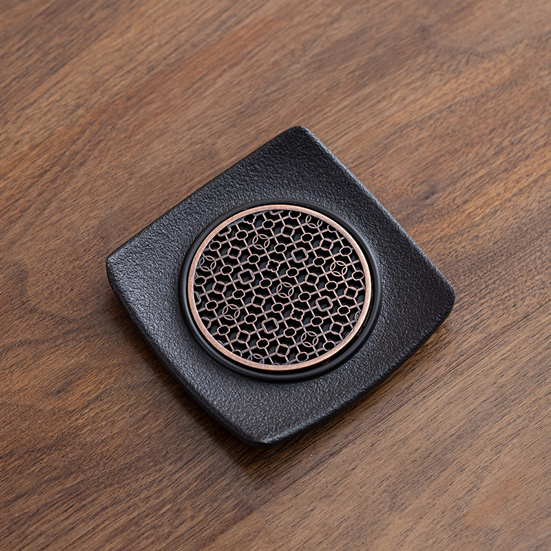 Enamel Colorful Tea Coaster – Electric Wood Material, Heat-Resistant