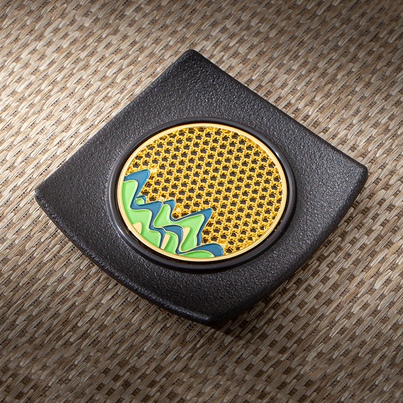 Enamel Colorful Tea Coaster – Electric Wood Material, Heat-Resistant