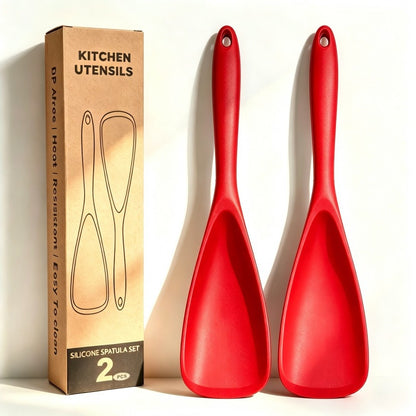 FlexGlow Multi-Use Silicone Duckbill Spatula Spoon — Heavy-Duty Heat-Resistant Kitchen Scraping Master