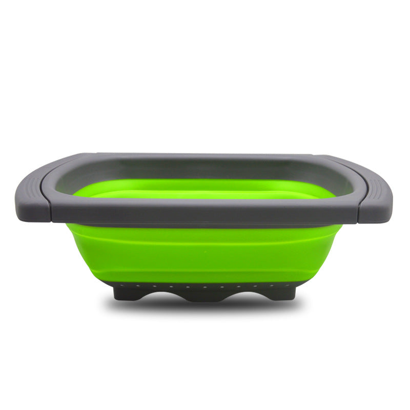 Collapsible Over The Sink Colander Strainer Basket Extendable Handles