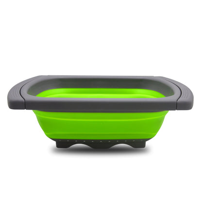 Collapsible Over The Sink Colander Strainer Basket Extendable Handles