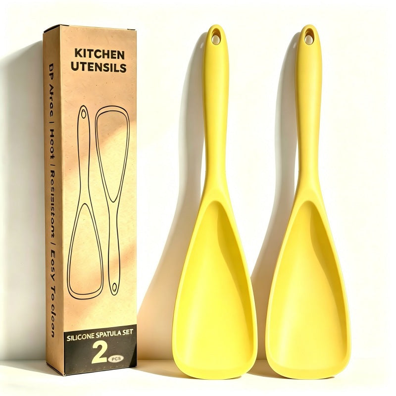 FlexGlow Multi-Use Silicone Duckbill Spatula Spoon — Heavy-Duty Heat-Resistant Kitchen Scraping Master