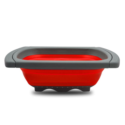 Collapsible Over The Sink Colander Strainer Basket Extendable Handles