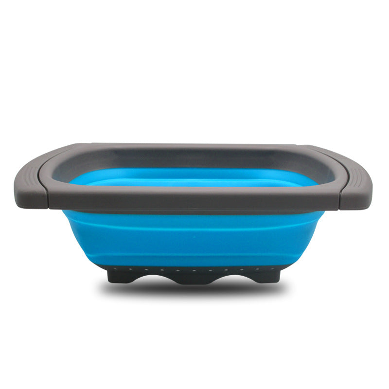 Collapsible Over The Sink Colander Strainer Basket Extendable Handles