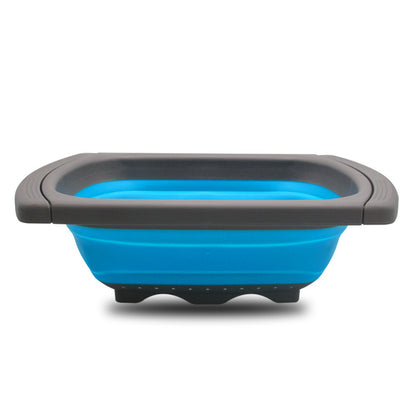 Collapsible Over The Sink Colander Strainer Basket Extendable Handles