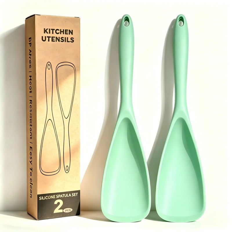 FlexGlow Multi-Use Silicone Duckbill Spatula Spoon — Heavy-Duty Heat-Resistant Kitchen Scraping Master