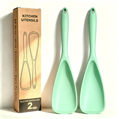 FlexGlow Multi-Use Silicone Duckbill Spatula Spoon — Heavy-Duty Heat-Resistant Kitchen Scraping Master