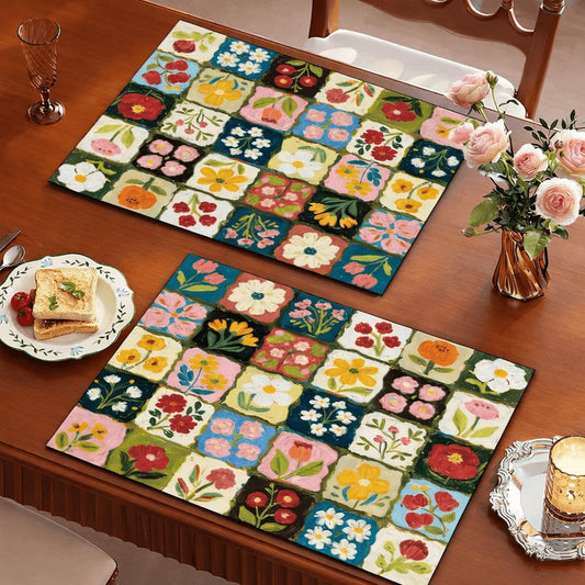 ArtisanBloom · Oil-Paint Aesthetic Multi-Defense Kitchen Mat
