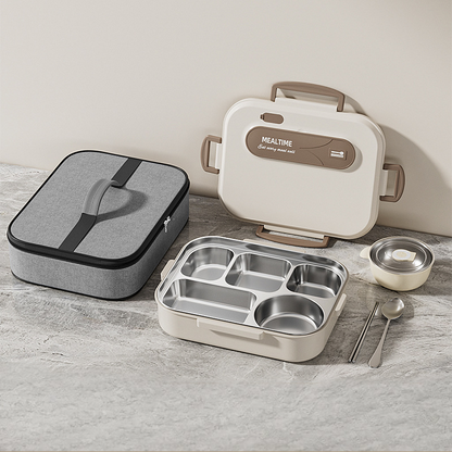 316 Stainless Steel Large-Capacity Lunch Box with Soup Bowl – Microwave Safe