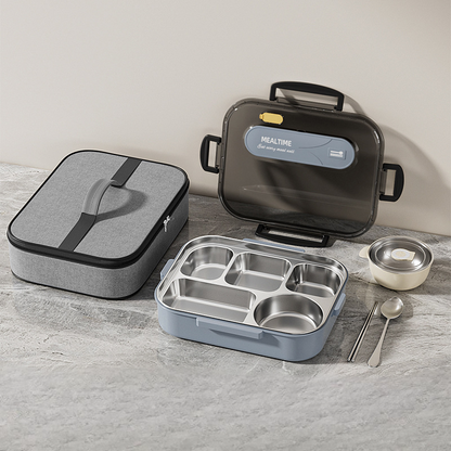 316 Stainless Steel Large-Capacity Lunch Box with Soup Bowl – Microwave Safe