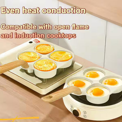 EggMate™ Multi-Section Non-Stick Pan: Ideal for Eggs, Bacon, and Burgers