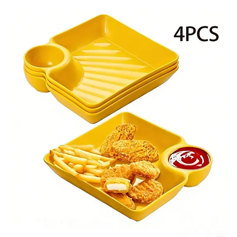 DumpliDip™ BPA-Free Snack Plate for Dumplings, Sushi & Appetizers