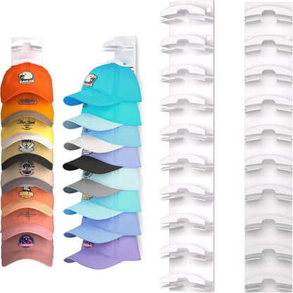 CapRail™ Wall-Mounted Hat Organizer for Baseball Caps