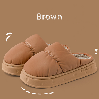 Extra-Thick Latex Winter Waterproof Slippers - Non-Slip Soles, Unisex Design