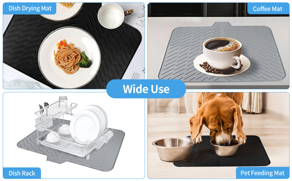 Sloped Silicone Draining Mat – Heat-Proof & Non-Slip