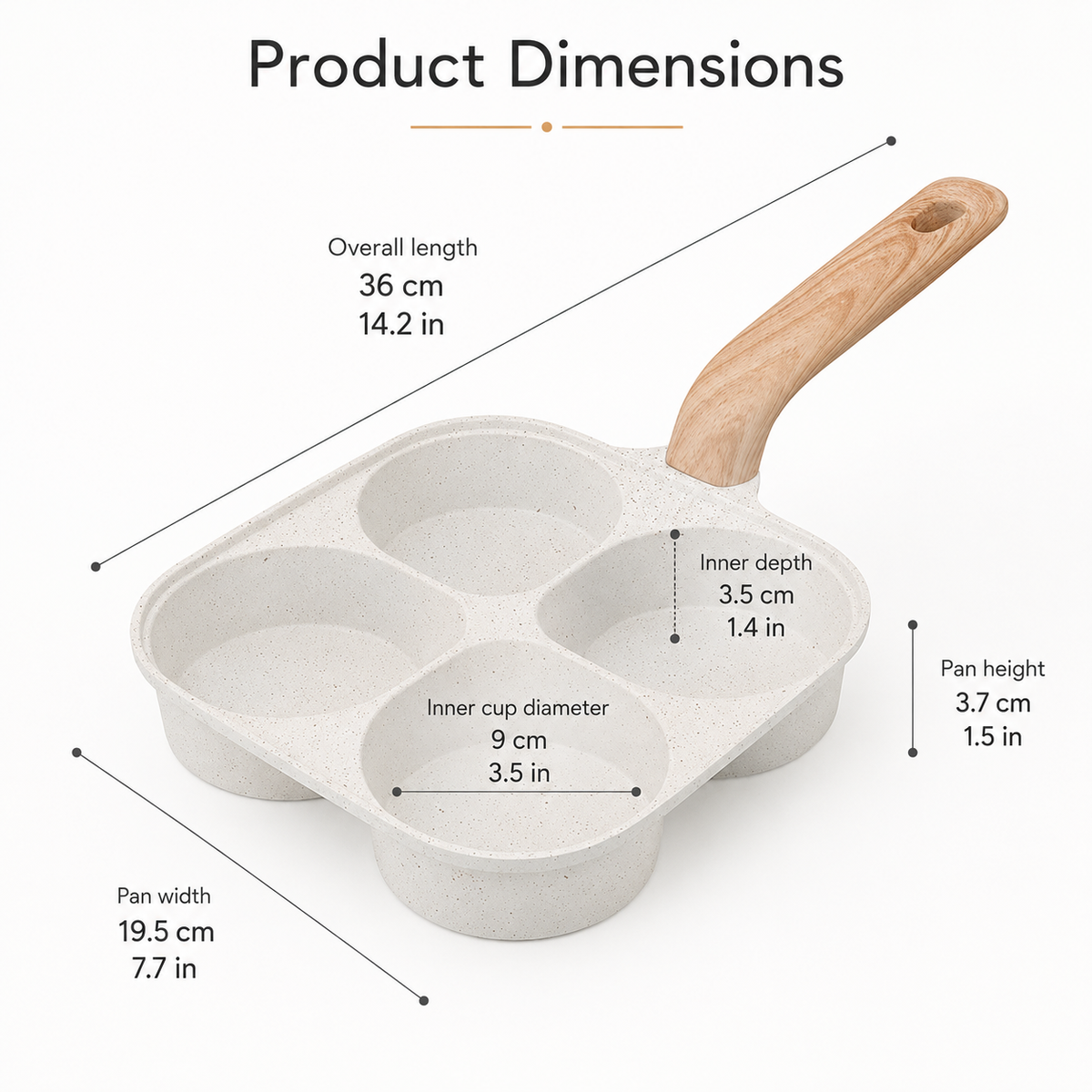 EggMate™ Multi-Section Non-Stick Pan: Ideal for Eggs, Bacon, and Burgers