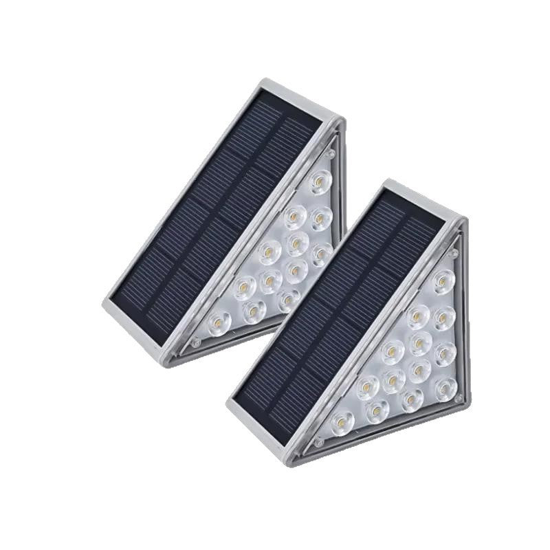 Outdoor Solar Stair Lights with Auto On/Off Sensor & Weatherproof Deck Lighting