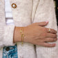 Loruvie 14K Gold Plated Adjustable Matching Bracelets