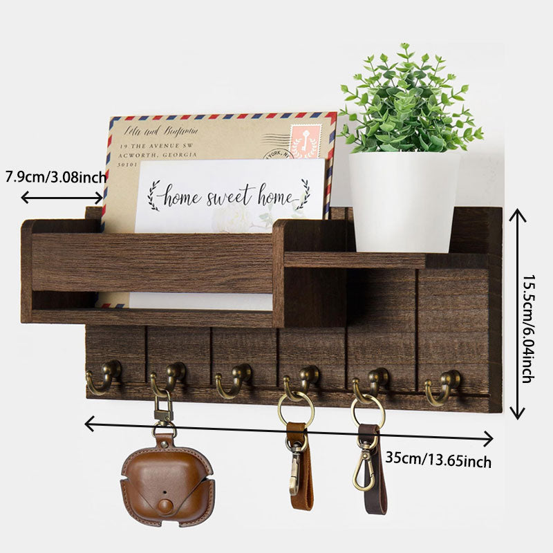 Wooden Envelope-Style Key Holder: Wall-Mounted & Space-Saving – Raidley