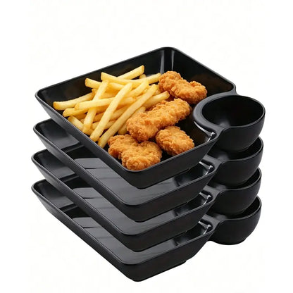 DumpliDip™ BPA-Free Snack Plate for Dumplings, Sushi & Appetizers