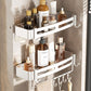 Space Aluminum No-Drill Bathroom Corner Shelf – Quick Drainage & Strong Load-Bearing