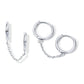 Loruvie 14K Gold-Plated Double Piercing Earrings – Delicate Chain & CZ Accents