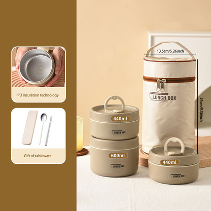 Minimalist 304 Stainless Steel Insulated Lunch Box – Durable & Leak-Resistant