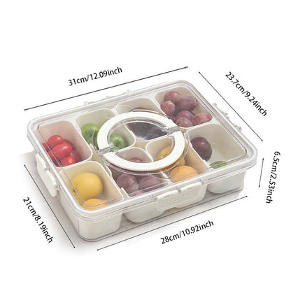 8-Compartment Food Storage Container: Airtight & Organized Fresh-Keeping Design